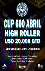 ¡El CUP Abril tiene fecha! ¡Del 20 al 27, el mejor póker en el Radisson Victoria Plaza! daff9a1a 9fa8 4e10 b21d cf752adc2558