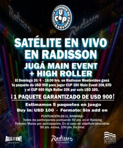 Comienza la semana más emblemática del Poker Uruguayo con un Mega Satélite en vivo en Radisson Montevideo 4dffca90 3f2d 4193 a1f1 9fdd435d5a4b 1